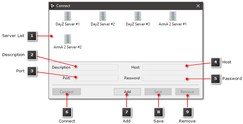 Server Manager Dialog